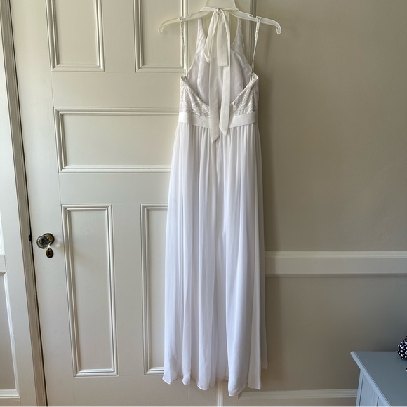 David’s Bridal DB STUDIO | chiffon a-line with lace halter top - Picture 5 of 10